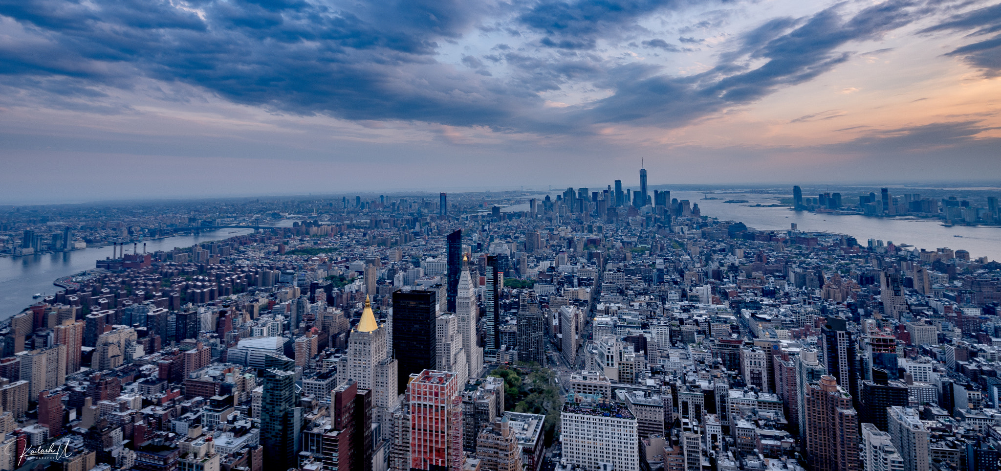 Skyline of large bank headquarters in a financial district